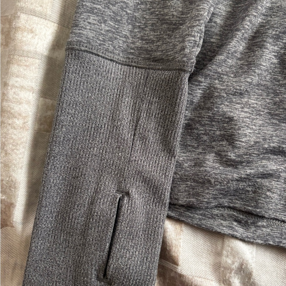Gray Nike Running Club long sleeve shirt, size extra small, also has thumb holes